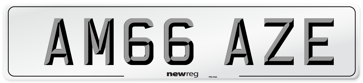 AM66 AZE Number Plate from New Reg